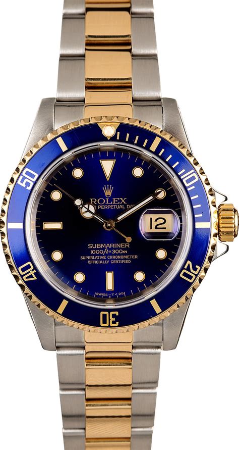 rolex submariner 16613 two tone|rolex 16613 price.